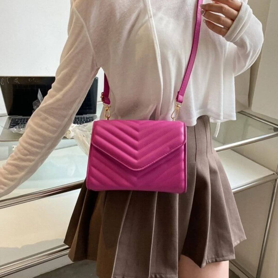 Bolsa Quadrada Mini Chevron